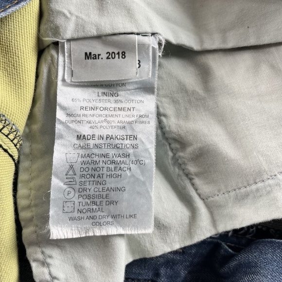 BILT IRON WORKERS Welding Jeans Reinforced w Kevlar 0398 Knee Pads Size 36 - Picture 10 of 12